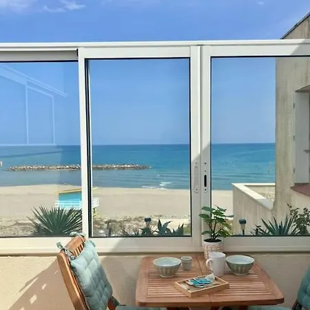 Grand Large Terrasse Front De Barcares شقة